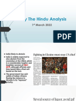 1st March 2022 The Hindu Analysis