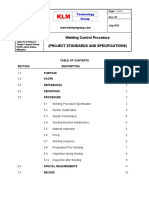 Welding Control Procedure (Project Standards and Specifications)