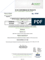 Certificado Ml-tableros de Contadores -Medida Semi Indirecta Tabsucol