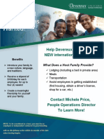 Devereux International Host Family Recruitment Flyer