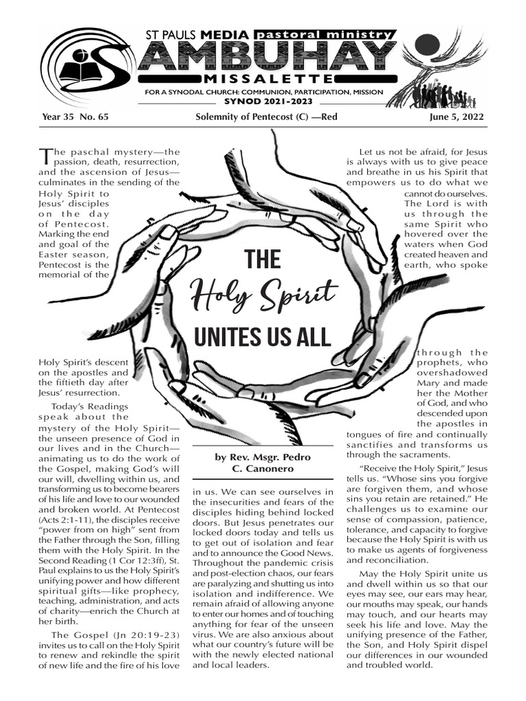 The Holy Spirit Unites Us All | PDF | Jesus | Mass (Liturgy)