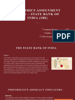 Economics Assignment - State Bank of India