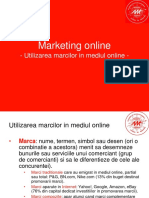 Marketing Online: - Utilizarea Marcilor in Mediul Online