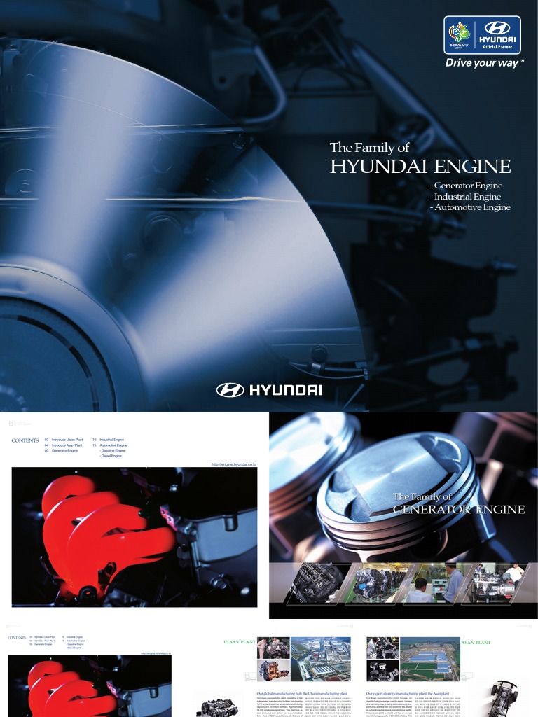 Hyundai Engine Catalog | Motores | Motor diésel