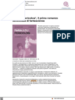 Paralleli pericolosi: il primo romanzo femminista di fantascienza - Vivere Urbino.it, 8 giugno 2022
