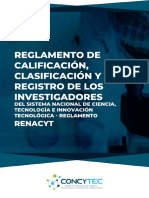 1 Reglamento de Calificacion Clasificacion y Registro de Los Investigadores Renacyt.pdf
