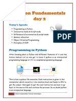 Programming in Python: Today's Agenda