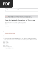 Sample Aptitude Questions of Hexaware