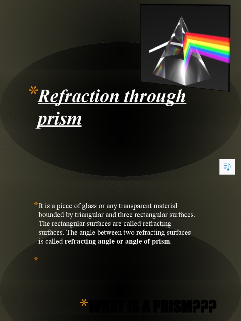 Refraction Through Prism PDF Prism Rainbow