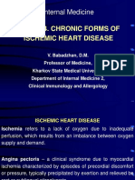 Internal Medicine Lecture 4 Chronic Forms of Ischemic Heart Disease