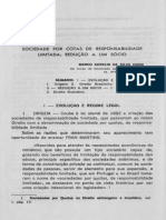 Sociedades por cotas e redução a um sócio