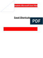 Excel-Shortcuts: Complete Microsoft Excel Master Class (Beginner To Expert Level)