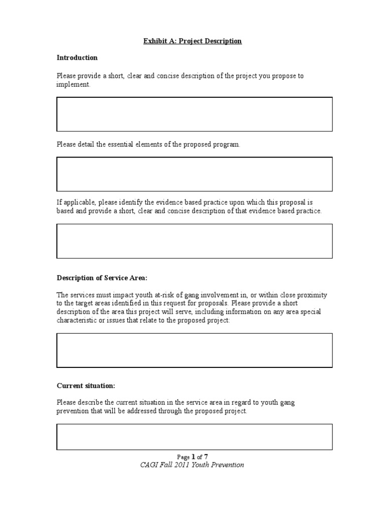 Exhibit A - Fall 2011 Youth Prevention RFP Narrative | PDF ...