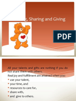 Caring, Sharing and Giving