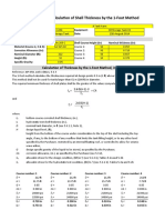 API 650, 5.6.4, Calculation of Shell Thickness by The 1-Foot Method