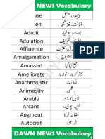 Dawn News Vocabulary
