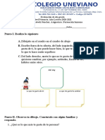 Evaluación de Formación Humana 4to