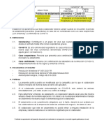 PT003 Política de Aislamiento Preventivo Covid-19.