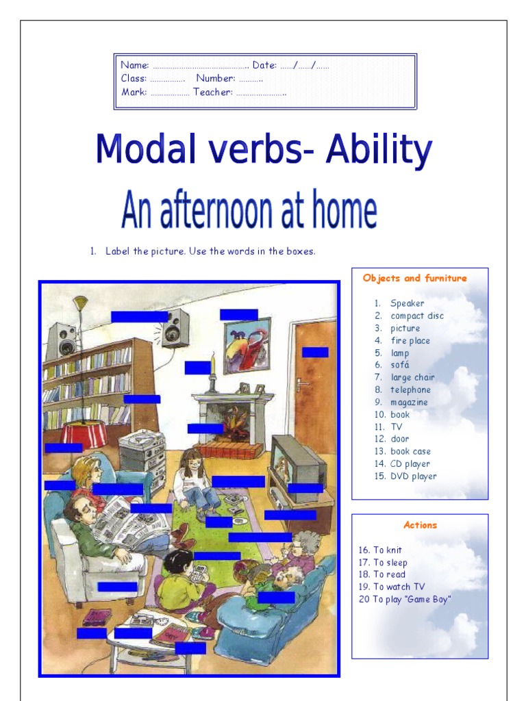 Home Activities and Modal Verbs Guide | PDF | Onomastics | Style (Fiction)