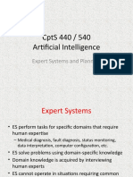 Cpts 440 / 540 Artificial Intelligence: Expert Systems and Planning