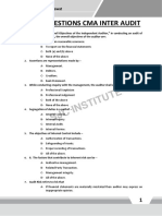 Cma Inter Audit MCQ Book