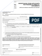 Format Undertaking Pending Documents