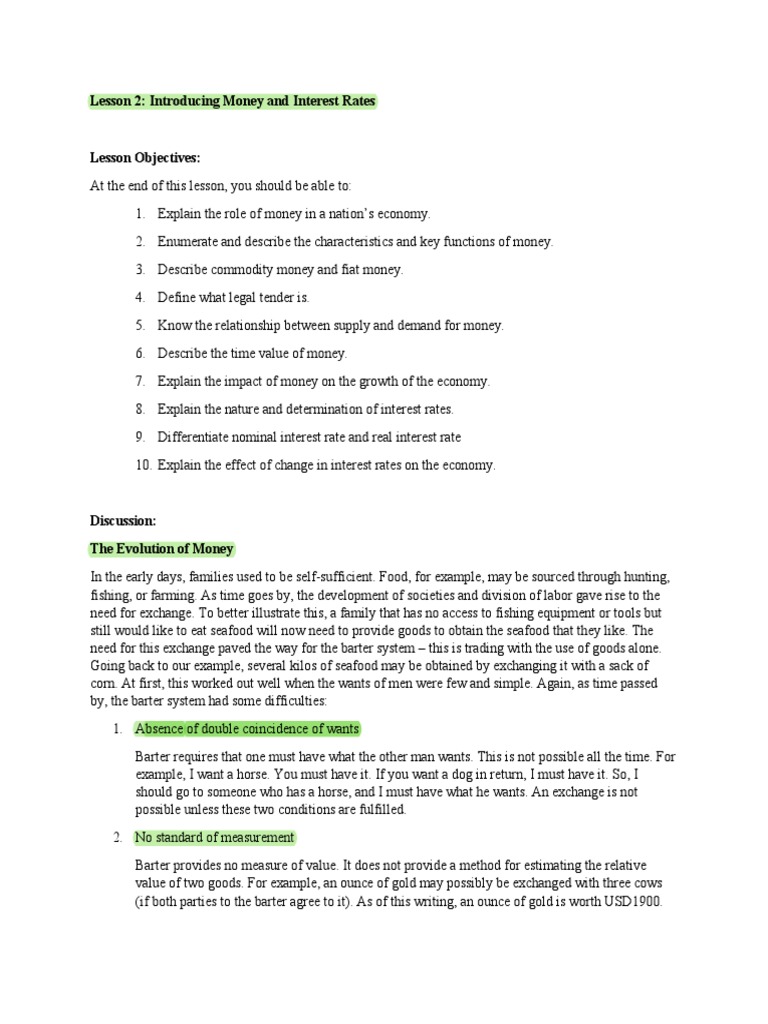 Understanding Money and Interest Rates | PDF | Interest | Money