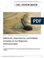 Definición, Importancia y Actividades Incluidas en Los Negocios Internacionales - DIARIO DEL EXPORTADOR