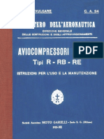 Aviocompressore GARELLI R RB RE - Manuale Istruzioni (C.a.94) - 1933