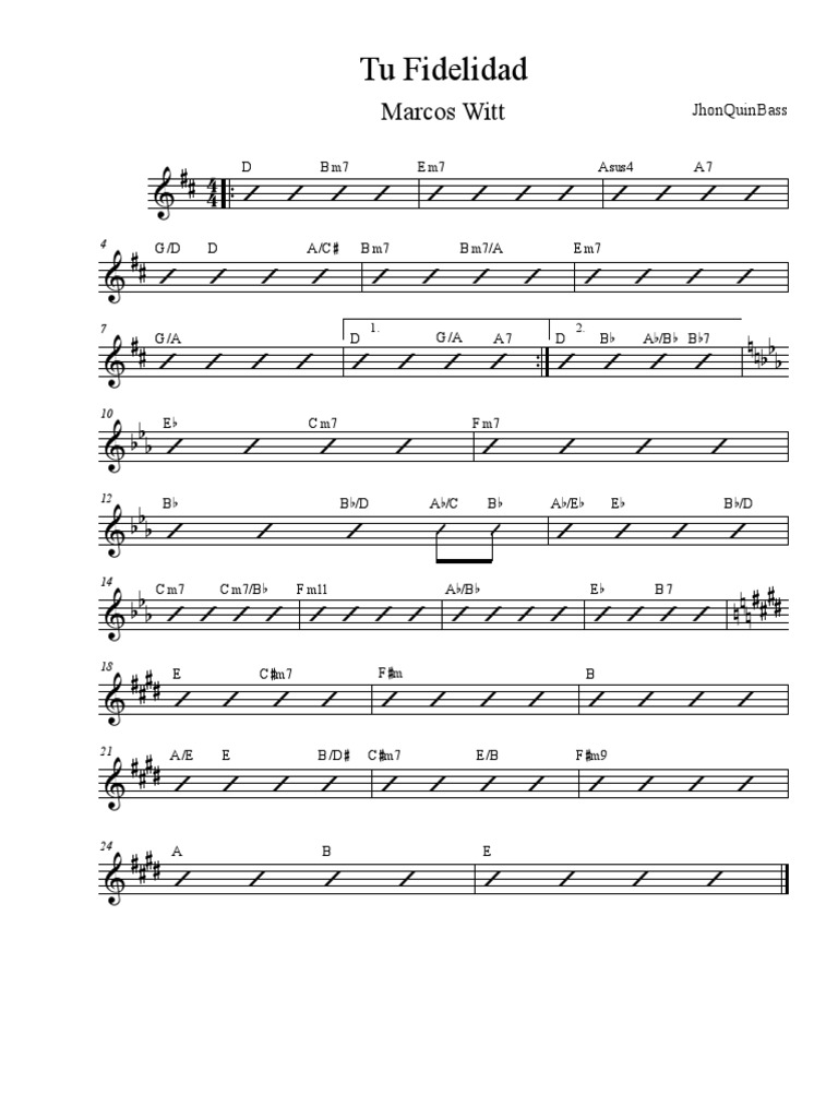 Tu Fidelidad - Marcos Witt | PDF