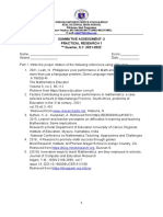 Summative Assessment-2 Practical Research 1 Quarter, S.Y. 2021-2022