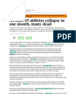 At LEAST 69 Formerly Healthy Athletes Collapse in Less Than Month Many Dead