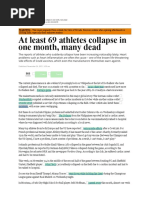 At LEAST 69 Formerly Healthy Athletes Collapse in Less Than Month Many Dead