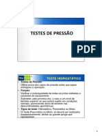 Teste Hidrostático: Procedimento e Pressão de Teste