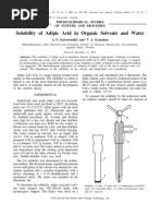 2005-Solubility of Adipic Acid in Organic Solvents and Water