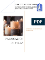 Fabricación de velas con parafina - Estudio de mercado y materia prima