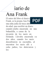 Resumen El Diario de Ana Frank