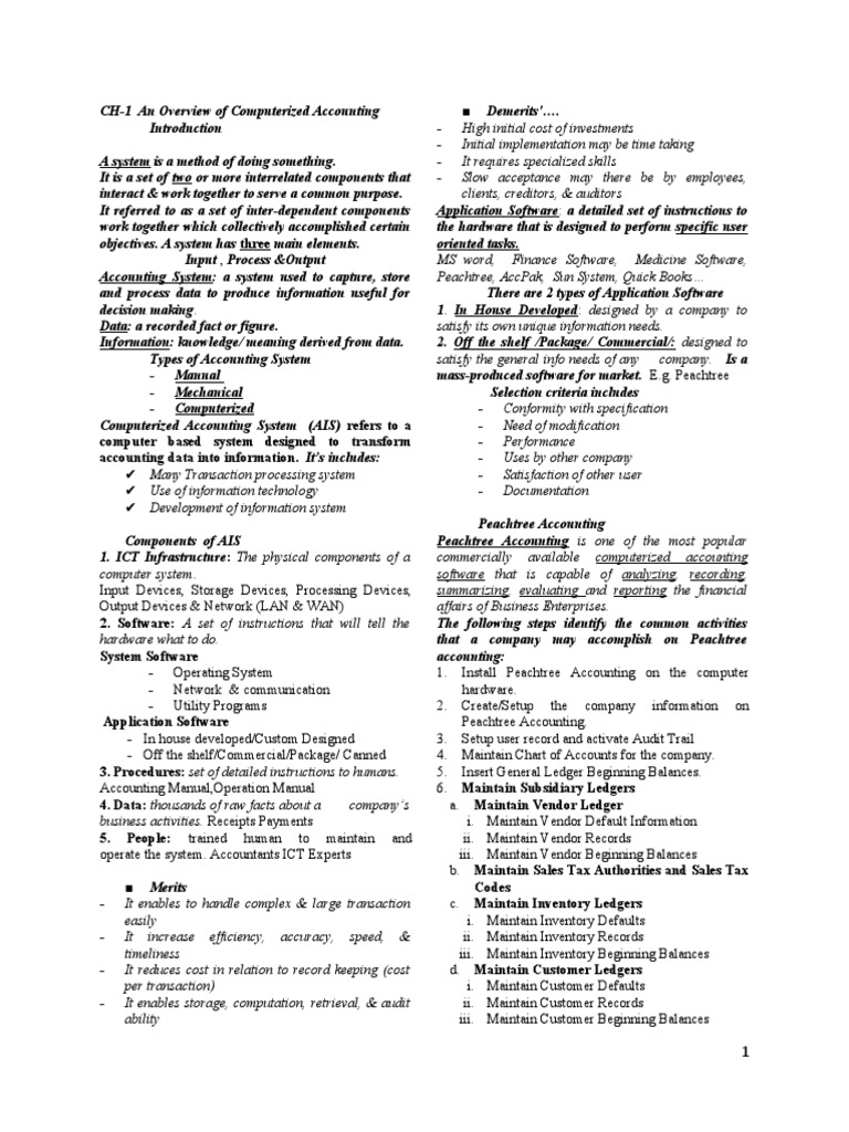 Peachtree Short Note PDF Depreciation Software