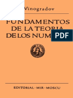 Fundamentos de La Teoría de Los Números - I. Vinogradov