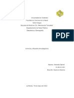 Investigacion de Gabriel Almeida. Estadistica y Demografia. Universo y Muestra 17 de Mayo Del 2022