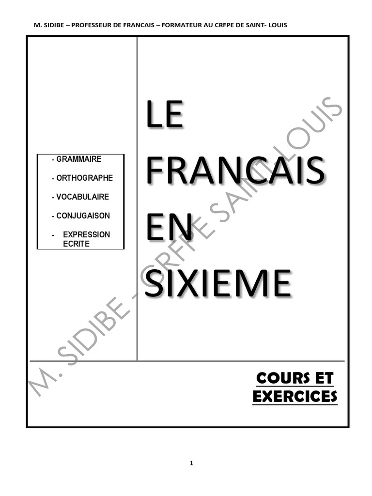 Exercice Classe Grammaticale 6ème à Imprimer Le Francais en Sixieme | PDF | la communication | Phrase