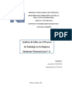 Analizar Las Fallas en El Proceso de Embalaje en La Empresa Stanhome Panamericana C.A. - (Reparado)