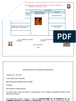 Cronograma de Actividades Del Area de Estudios Sociales