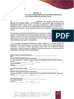 Anexo No. 10 - Aceptación de Especificaciones Técnicas Mínimas de Obligatorio Cumplimiento