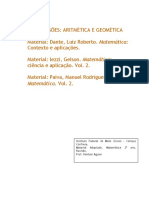 Progressões - Aritmética e Geométrica