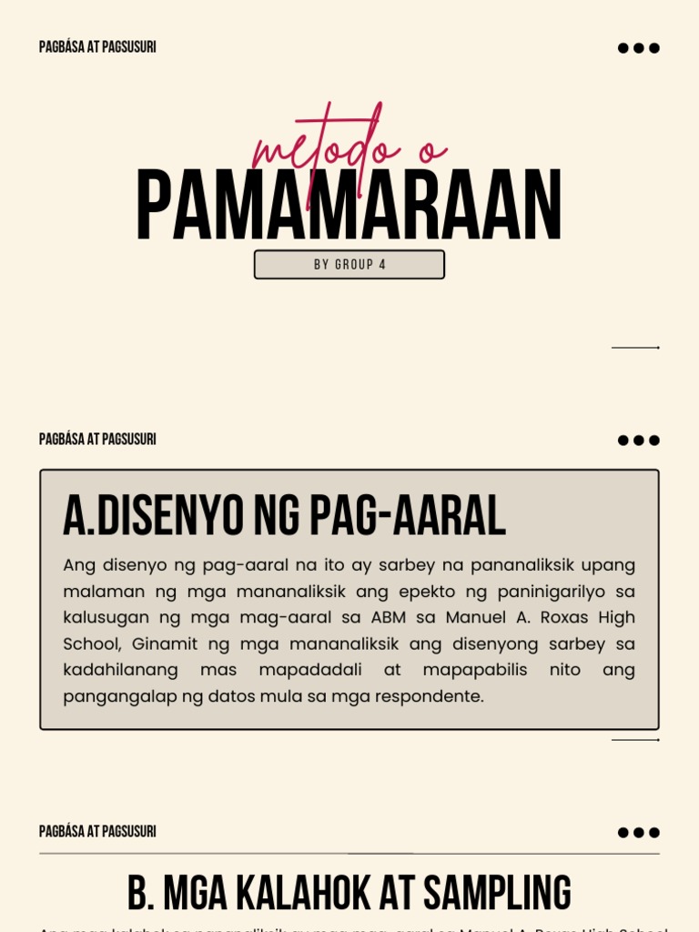 Metodo o Pamamaraan | PDF