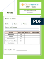 Examen Tercer Grado Tercer Trimestre