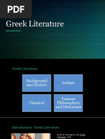 Greek Literature Introduction