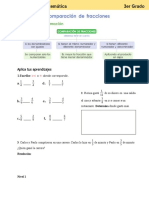 Comparación de Fracciones Tercero