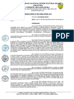 Universidad Nacional Intercultural de La Amazonía Comisión Organizadora